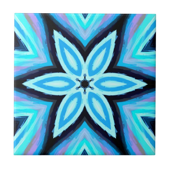 Blau-Schwarz-Farbmuster Fliese (Vorderseite)