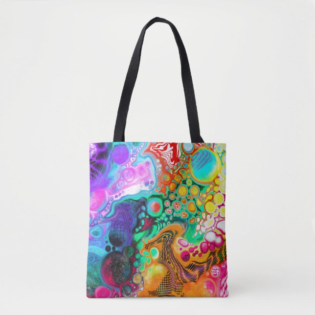 Blau, schwarz, Lila, gelb, farbig Tasche (Vorderseite)
