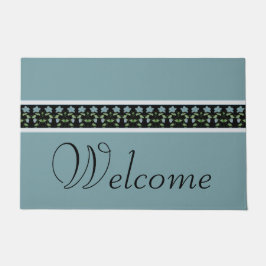 Blau Schwarz und Grau Fußmatte