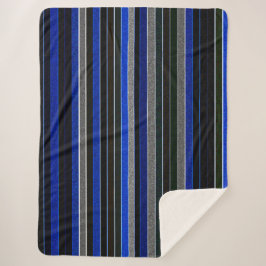 Blau, Schwarz und Kies Sherpadecke