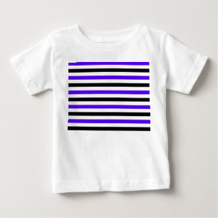 Blau Schwarz und weiß gestreift Baby T-shirt