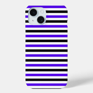 Blau Schwarz und weiß gestreift Case-Mate iPhone Hülle