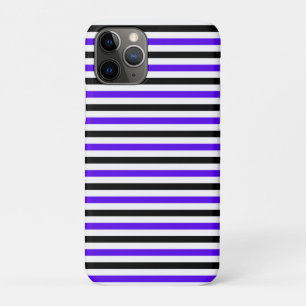Blau Schwarz und weiß gestreift Case-Mate iPhone Hülle