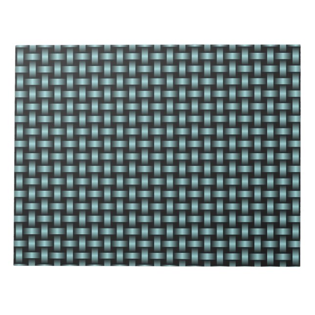 Blau Schwarz Webmuster Notizblock (Vorderseite)