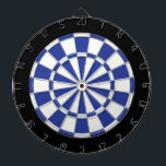 Blau-Schwarz-Weiß Dartscheibe<br><div class="desc">Royal Blue Black and White Dart Board</div>