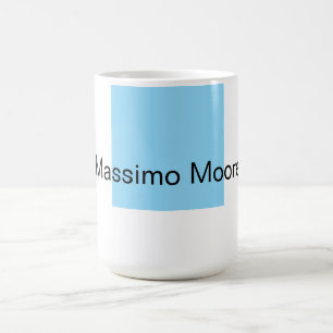 Blau Schwarz Weiß Schlicht Elegant Eigener Name Kaffeetasse