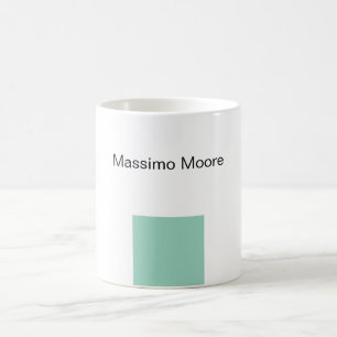 Blau Schwarz Weiß Schlicht Elegant Eigener Name Kaffeetasse
