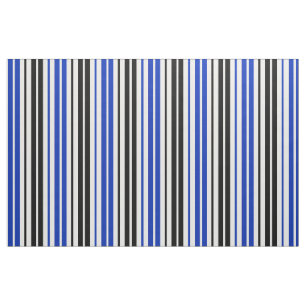 Blau Schwarz Weiß Streifen Muster Design Stoff