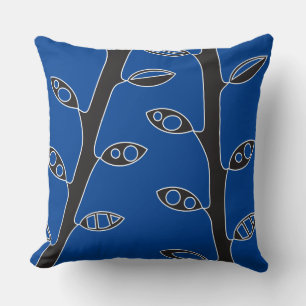 Blau Schwarze RANKEN Retro DESIGN Kissenhülle Kissen
