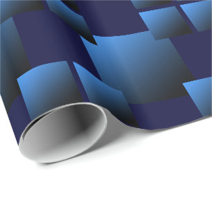 Blau Schwarzer Farbverlauf Abstrakter Hintergrund Geschenkpapier