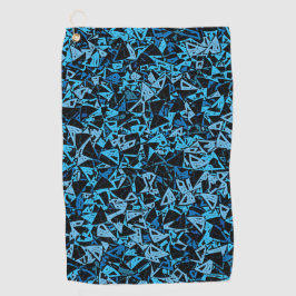 Blau Schwarzes Dreieckmuster Golfhandtuch