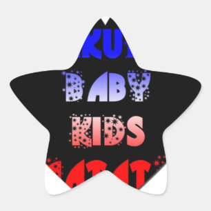 Blau Schwarzes Hakuna Matata Baby Kinder Design.pn Stern-Aufkleber