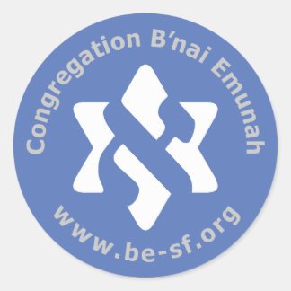 blau sein runder aufkleber