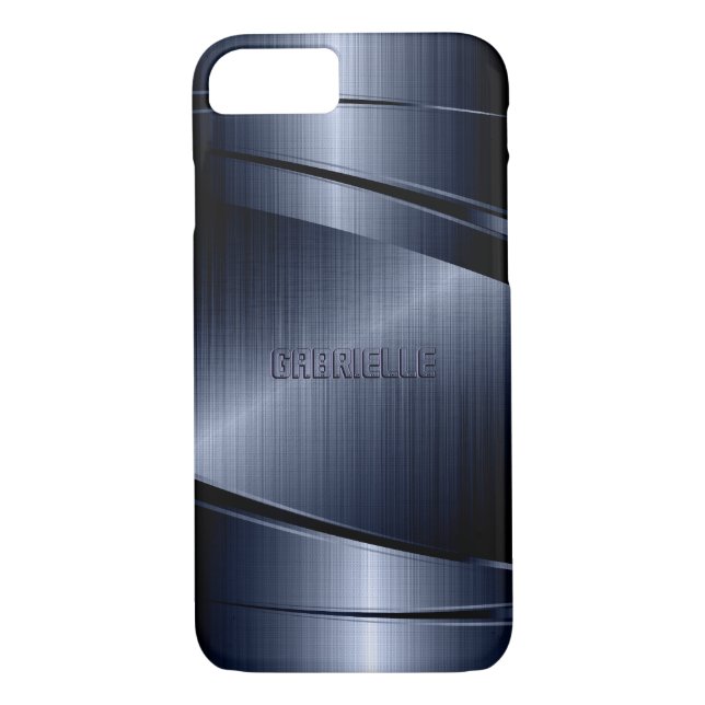 Blau-Shiny-Metallic-lackierte Aluminiumlackierung Case-Mate iPhone Hülle (Rückseite)