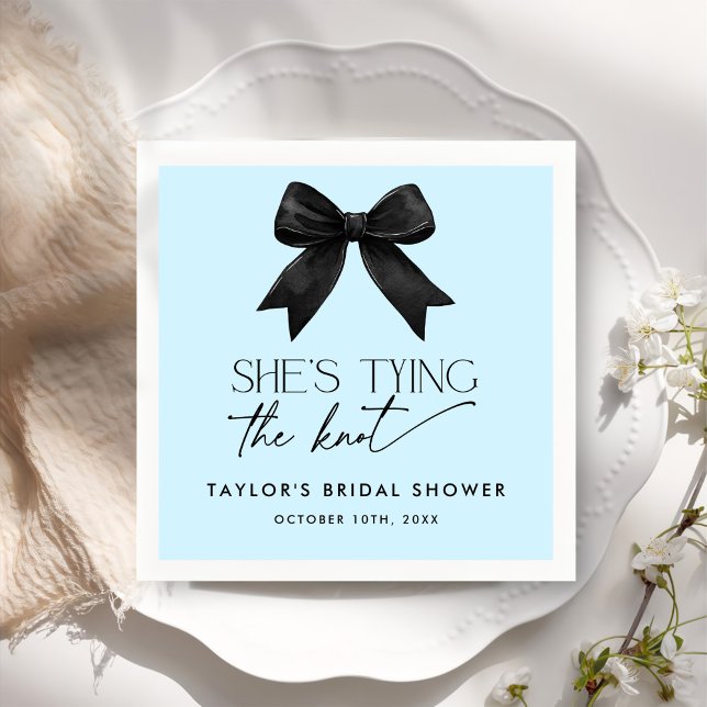 Blau sie bindet das Brautparty des Knotens Serviette (Von Creator hochgeladen)