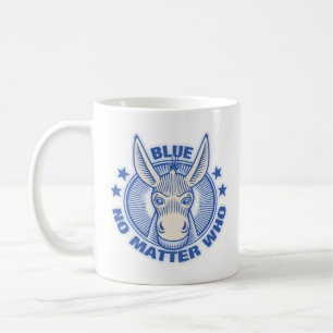 Blau spielt keine Rolle, wer Kaffeetasse
