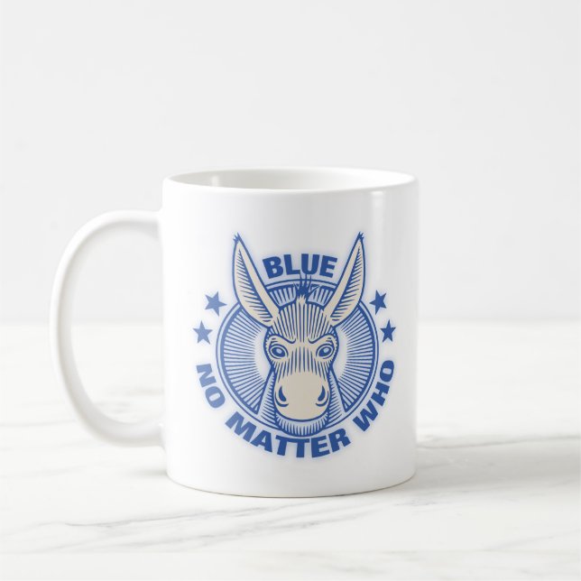 Blau spielt keine Rolle, wer Kaffeetasse (Links)