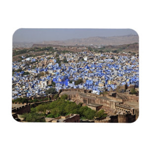 Blau Stadt von Mehrangarh Fort / Jodhpur aus geseh Magnet