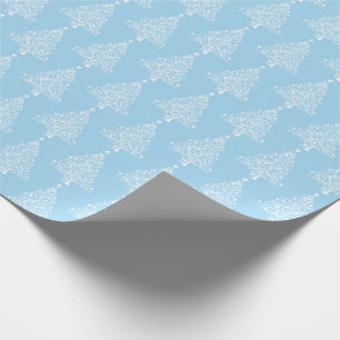 Blau Star Bright Christmas Tree Wrapping Paper Geschenkpapier
