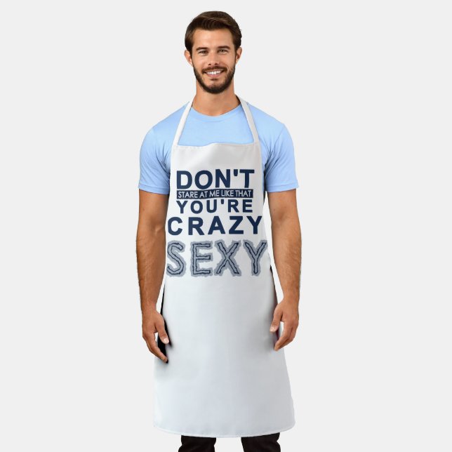 blau starrt mich nicht so verrückt sexy an schürze (Getragen)