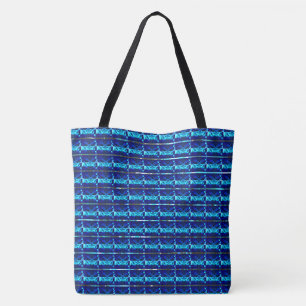 Blau, Streifen oder Formen Tasche