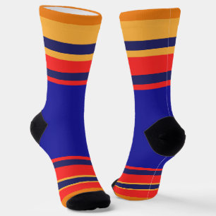 Blau + Streifen Socken