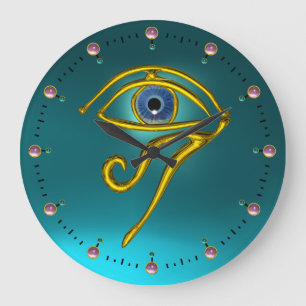BLAU TALISMAN, Türkis Aquamarin Große Wanduhr