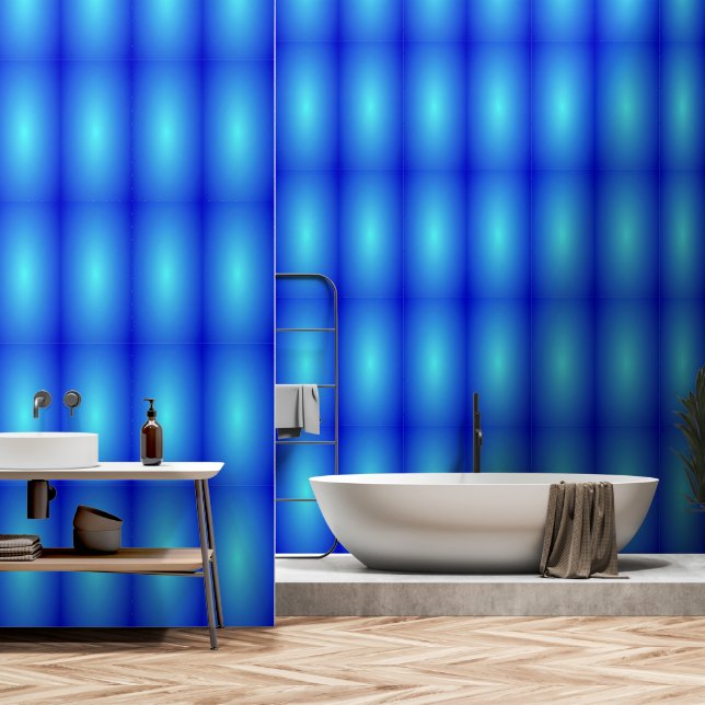 Blau Tapete (Badezimmer)