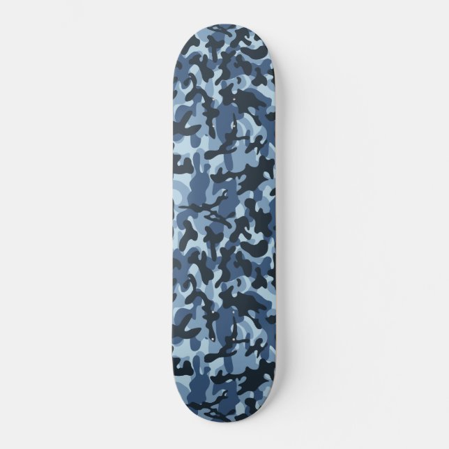 Blau-Tarnung Skateboard (Vorderseite)