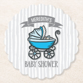 Blau-Themenorientierte Babyparty Untersetzer