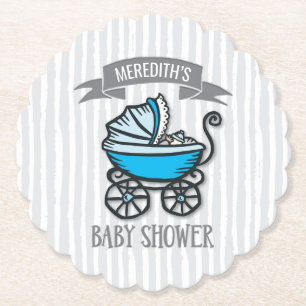 Blau-Themenorientierte Babyparty Untersetzer