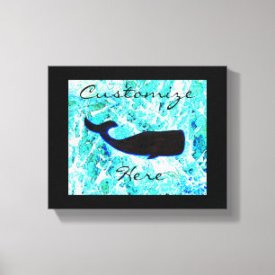 Blau Thunder_Cove des schwarzen Wals Leinwanddruck