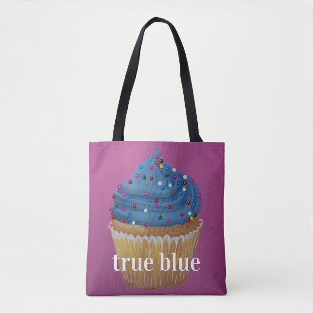 Blau-tiful - wahres Blau Tasche (Vorderseite)