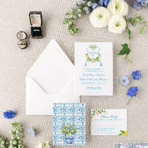 Blau-Tile-Detaileinteilung im mediterranen Stil
