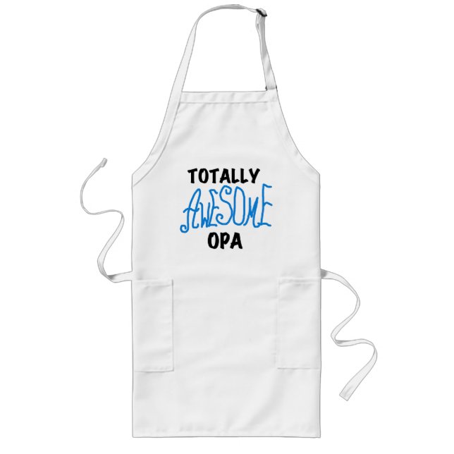 Blau total fantastische Opa T - Shirts und Lange Schürze (Vorne)