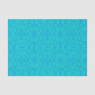 Blau Türkis Mattiertes Glass Muster Abstrakt Art Seidenpapier