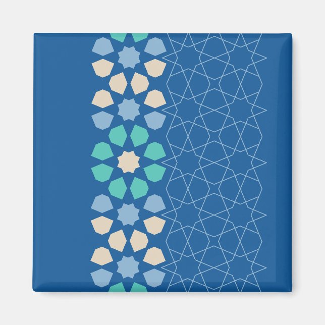 Blau Türkis Ruhe Magnet (Vorne)