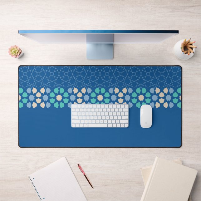 Blau Türkis Ruhe Schreibtischunterlage (Büro 1)