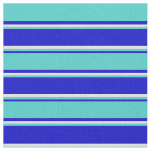 Blau, Türkis und Lavendel-Muster Stoff