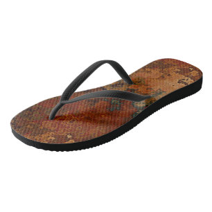 Blau, Türkis und Marmor Abstrakt Flip Flops