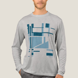 Blau Türkisblau MCM inspiriert geometrische Abstra Tri-Blend Shirt