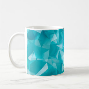Blau, türkisfarbener Hintergrund mit Kristallen, D Kaffeetasse