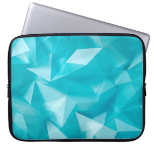 Blau, türkisfarbener Hintergrund mit Kristallen, D Laptopschutzhülle
