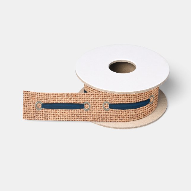 Blau-u. Imitat-Leinwand-Geschenk-Band Satinband (Spule)
