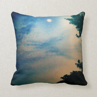 BLAU-u. PFIRSICH-MOND-HIMMEL-KISSEN Art - 2 Kissen