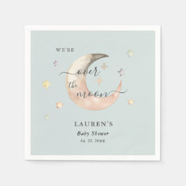 Blau über dem Mond Boho Himmel Baby-Party Serviette