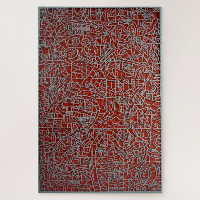 Blau über rot Labyrinth (Vertikal)