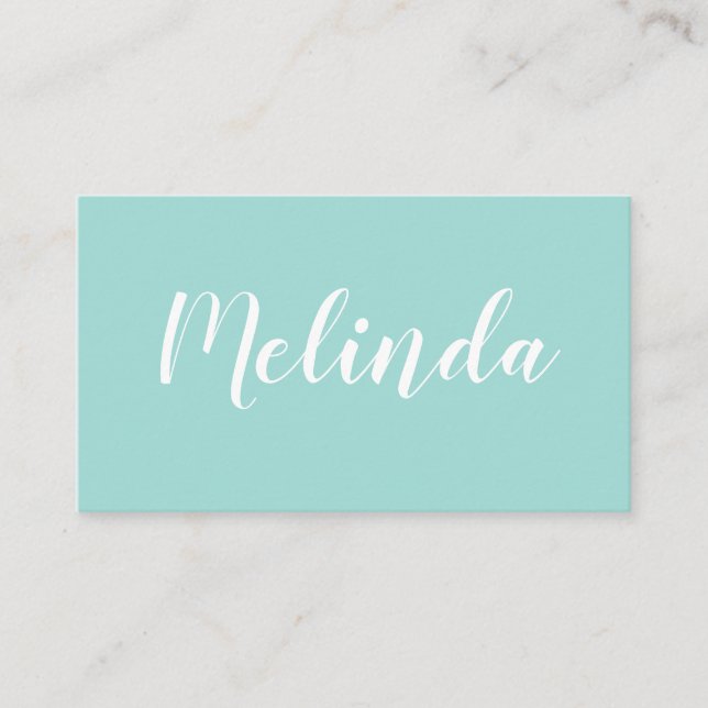 Blau/unbedeutende modische Visitenkarte des (Vorderseite)