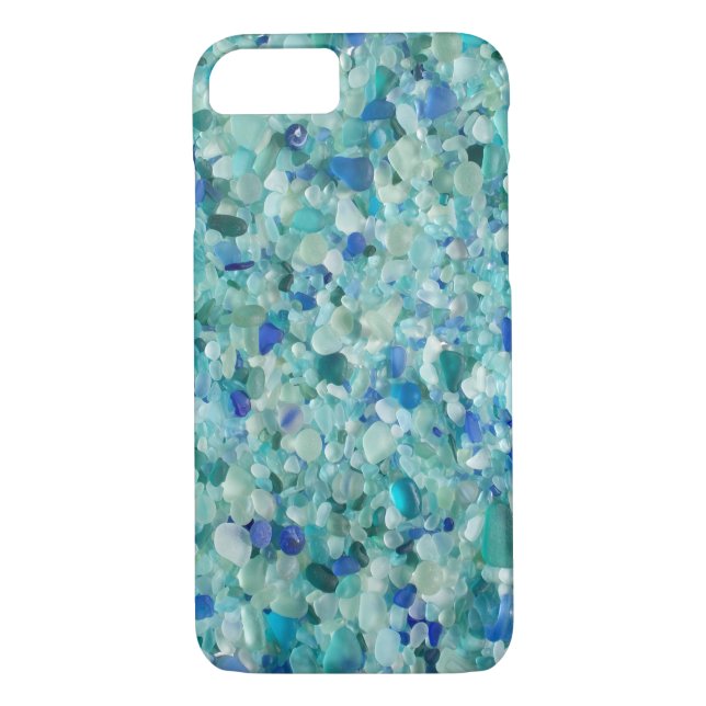 Blau-und Aqua-Seeglastelefon-Abdeckung Case-Mate iPhone Hülle (Rückseite)