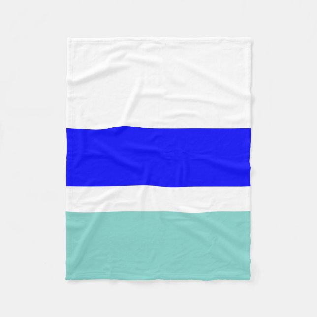 Blau und Aquamarin Fleecedecke (Vorderseite)